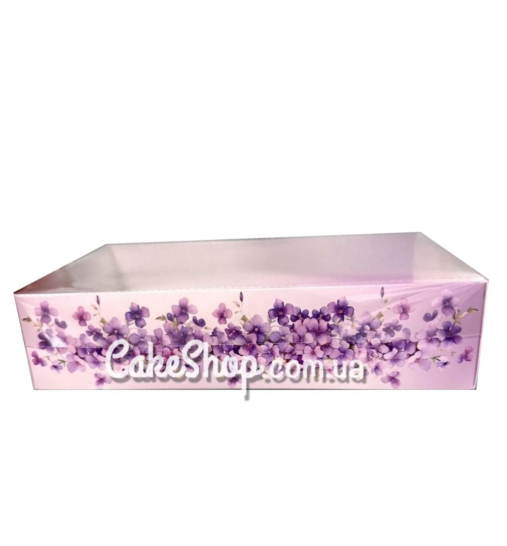 ⋗ Коробка с прозрачной крышкой Барвинок, 25х14х6 см купить в Украине ➛ CakeShop.com.ua, фото