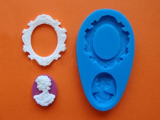 ⋗ Силиконовый молд Камея и рамочка 1 купить в Украине ➛ CakeShop.com.ua, фото