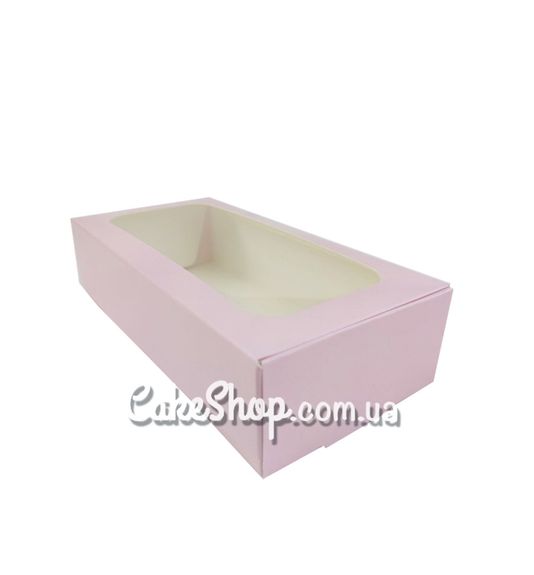⋗ Коробка на 12 макаронс з прозорим вікном Пудра , 20х10х5 см купити в Україні ➛ CakeShop.com.ua, фото