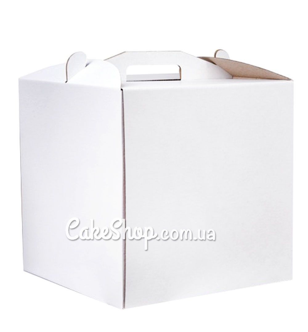 ⋗ Коробка для торта прямокутна Біла, 40х30х40 см купити в Україні ➛ CakeShop.com.ua, фото