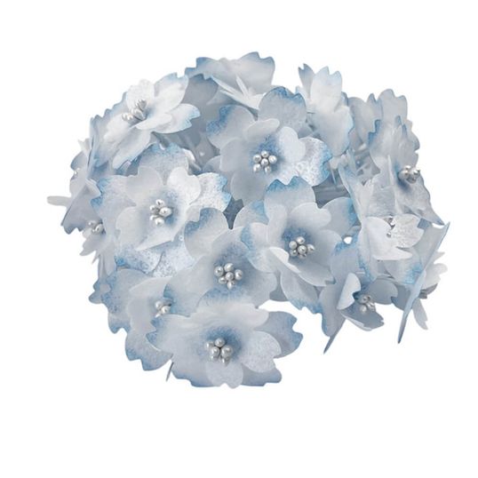 ⋗ Вафельна квітка Анемони тоновані блакитні 15 шт ТМ Іриска купити в Україні ➛ CakeShop.com.ua, фото