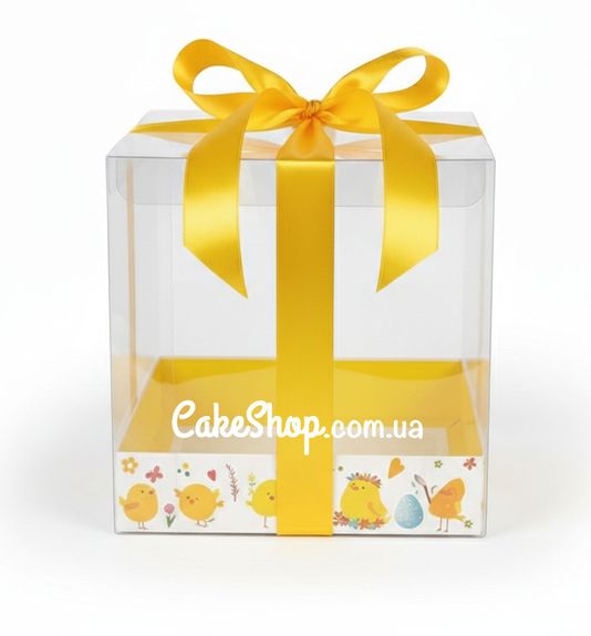 ⋗ Коробка з прозорою кришкою Пасхальна, 16х16х17 см купити в Україні ➛ CakeShop.com.ua, фото