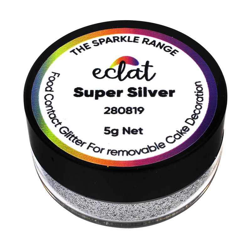 ⋗ Блестки Eclat Super Silver, 5 г купить в Украине ➛ CakeShop.com.ua, фото