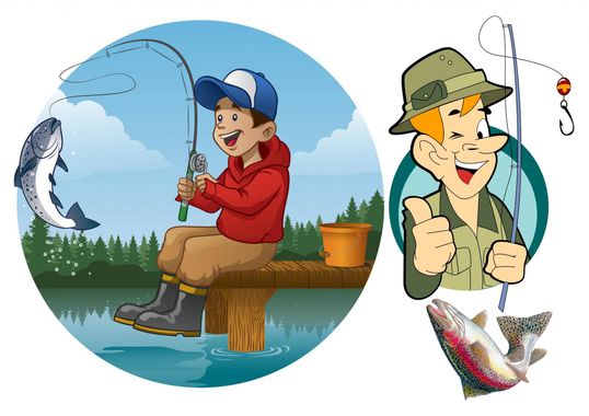 ⋗ Вафельна картинка Рибалка 11 купити в Україні ➛ CakeShop.com.ua, фото