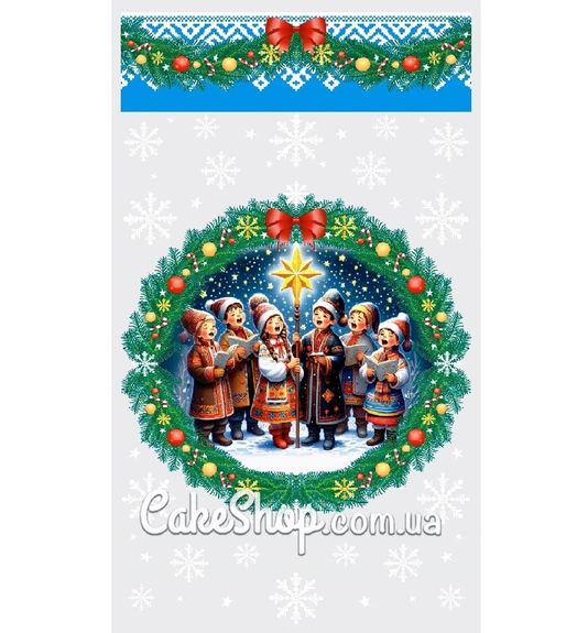 ⋗ Пакети новорічні Різдво 20х35 см, 10 шт купити в Україні ➛ CakeShop.com.ua, фото