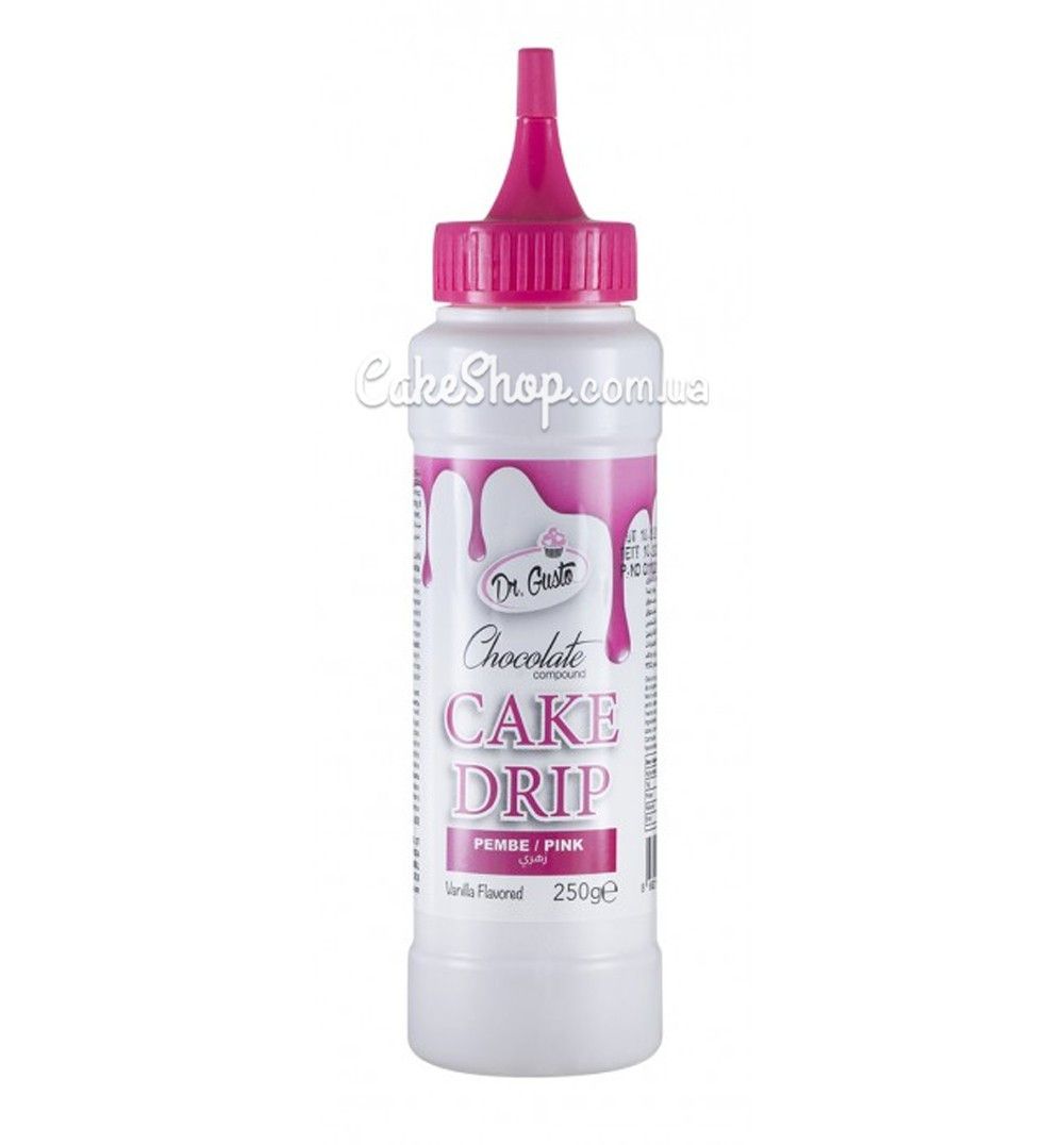 ⋗ Обтекающий шоколад Cake Drip розовый Baby Dr.Gusto, 250 г купить в Украине ➛ CakeShop.com.ua, фото