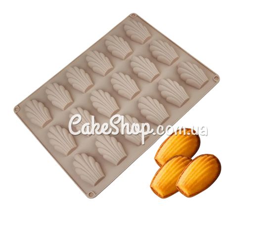 ⋗ Силиконовая форма для печенья Мадлен 2, 18 шт купить в Украине ➛ CakeShop.com.ua, фото