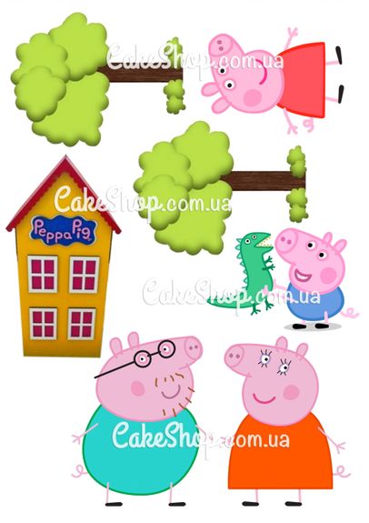 ⋗ Вафельная картинка Свинка Пеппа 8 купить в Украине ➛ CakeShop.com.ua, фото