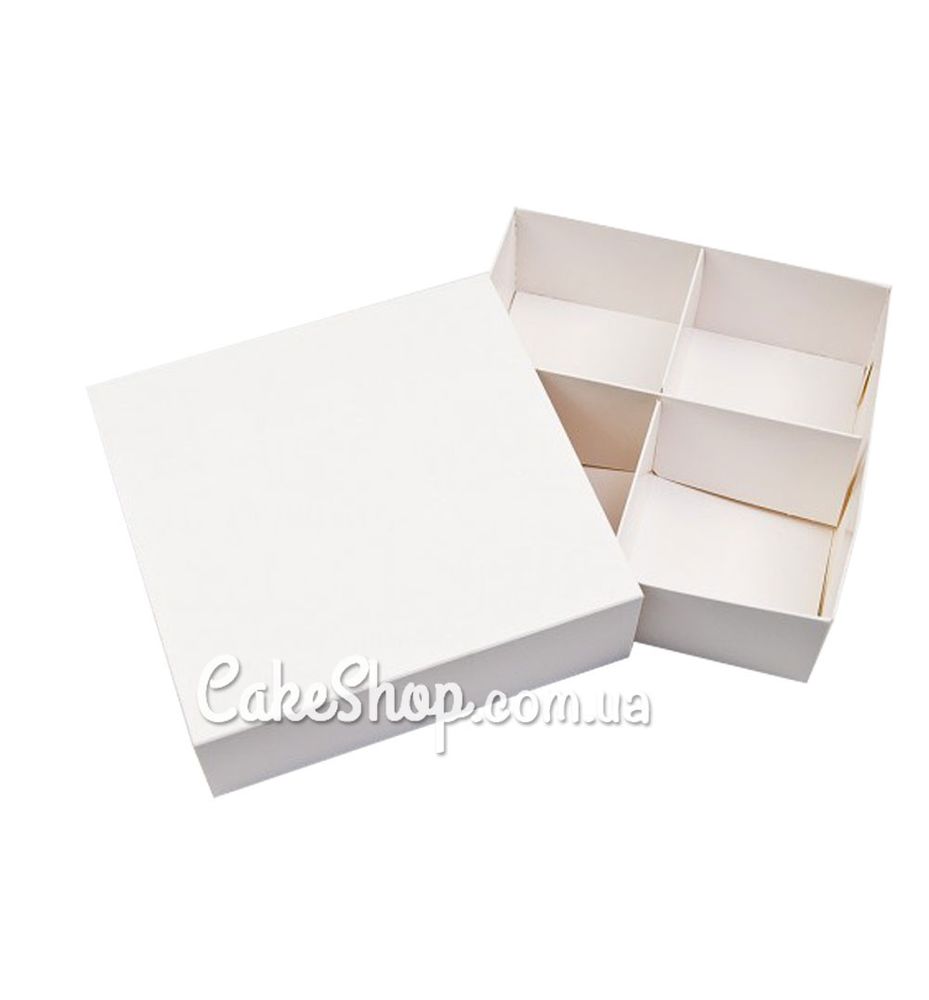 Коробка універсальна Біла, 15,8х15,8х5,3 см - фото