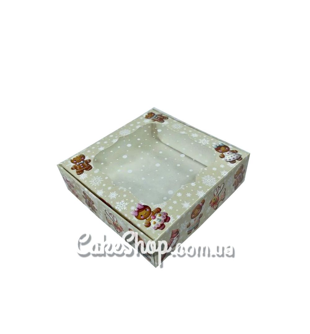 ⋗ Коробка з вікном Пряник, 10х10х3 см купити в Україні ➛ CakeShop.com.ua, фото