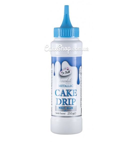 ⋗ Обтекающий шоколад Cake Drip голубой металлик Dr.Gusto, 250 г купить в Украине ➛ CakeShop.com.ua, фото