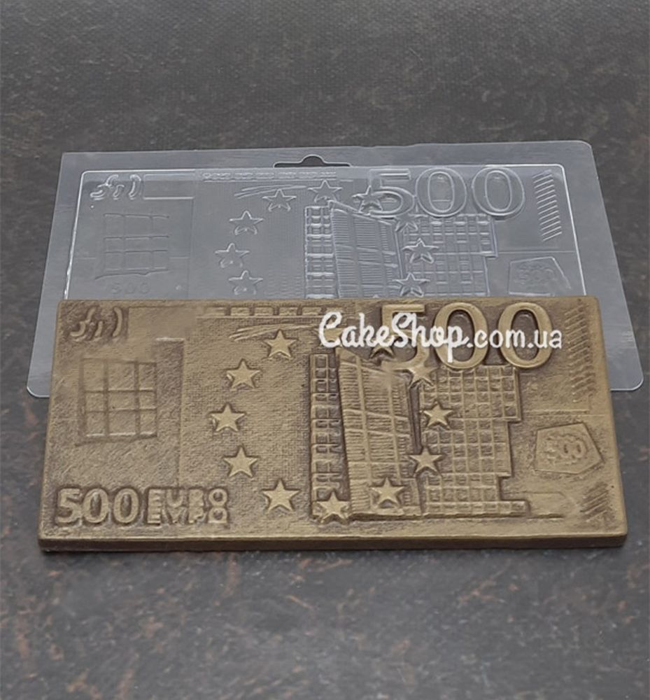 Пластиковая форма для шоколада плитка 500 Евро - фото