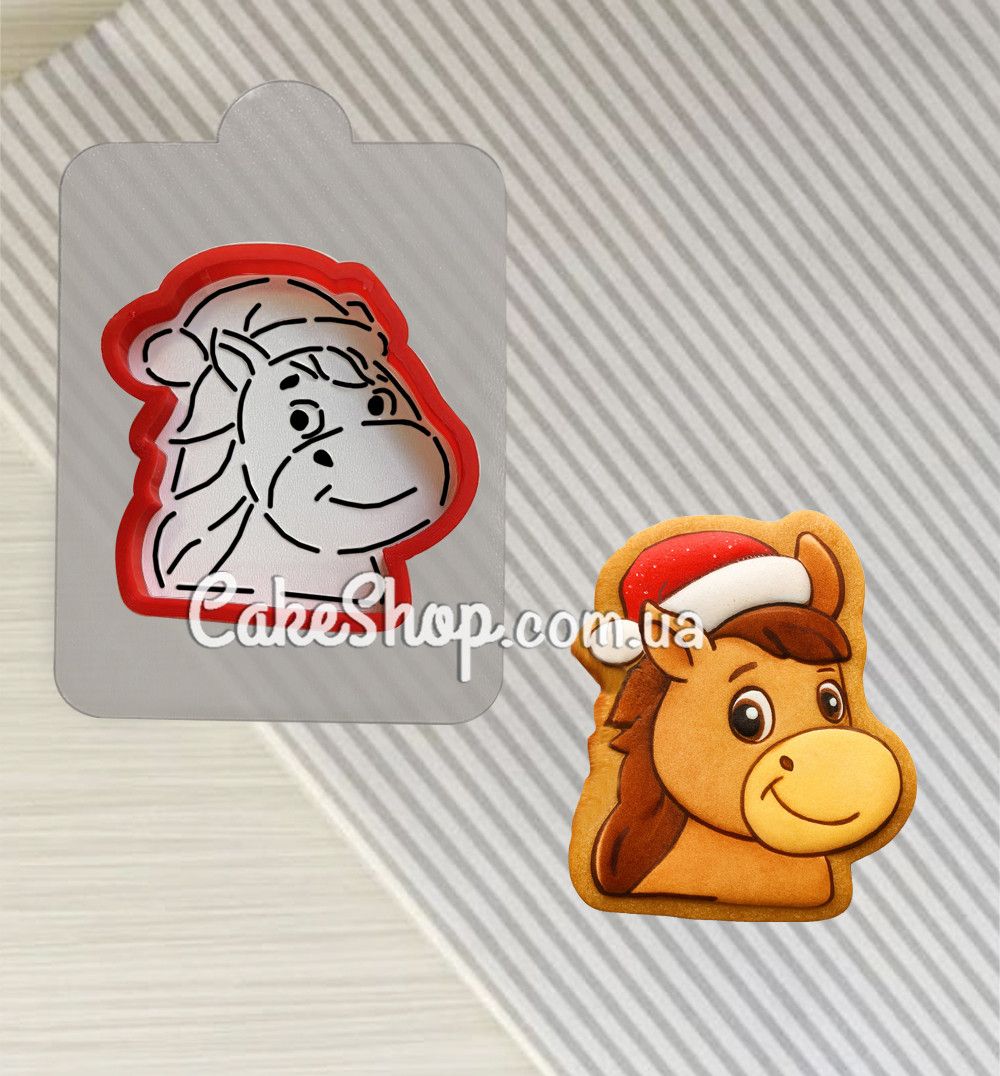 ⋗ Вырубка пластиковая с трафаретом Коник 3 купить в Украине ➛ CakeShop.com.ua, фото