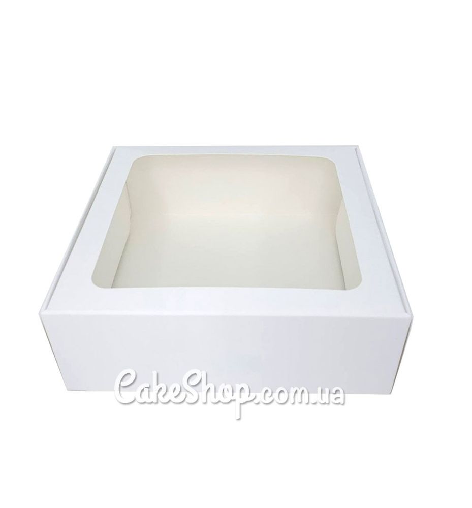 Коробка для пряників з вікном Біла, 15х15х5 см - фото