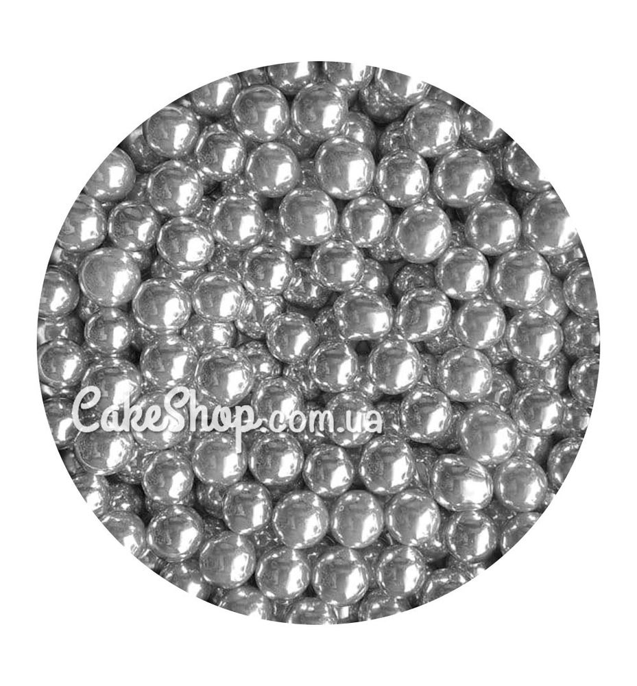 Посипка Кульки Срібні 7 мм, 50 г - фото