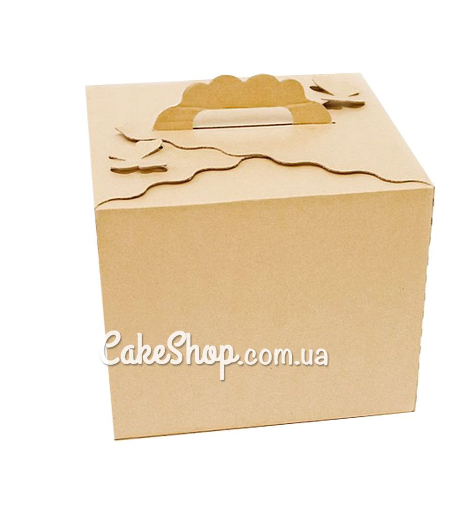Коробка для торта з метеликами Бура, 30х30х25см - фото