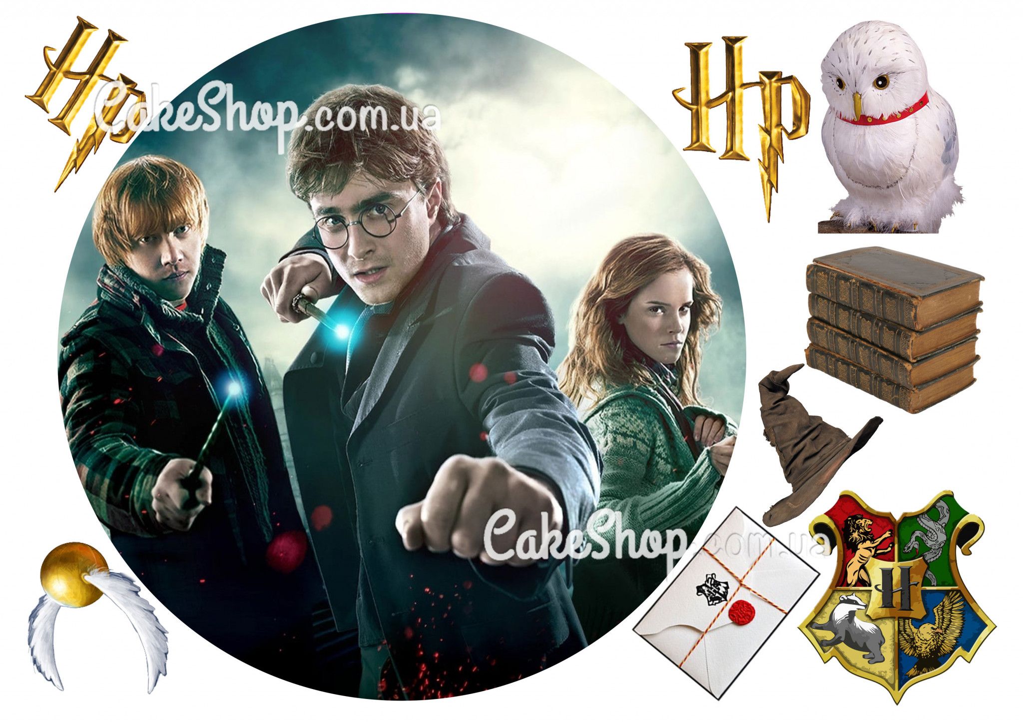 ⋗ Сахарная картинка Гарри Поттер 1 купить в Украине ➛ CakeShop.com.ua, фото
