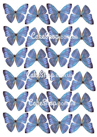 ⋗ Вафельна картинка Метелики 22 купити в Україні ➛ CakeShop.com.ua, фото