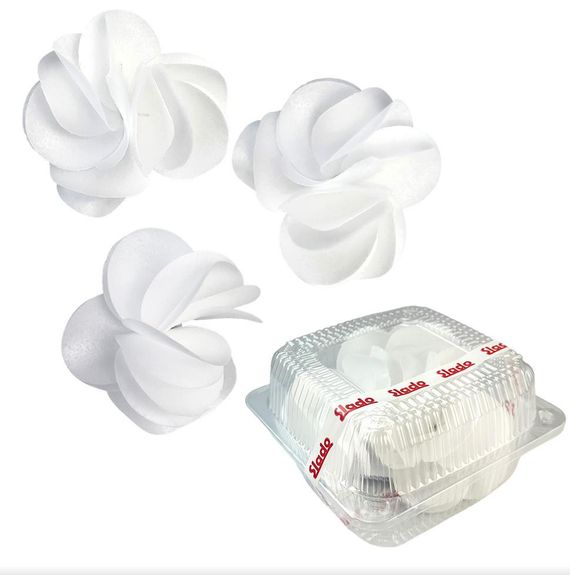 ⋗ Вафельна квітка Магнолія біла 3 шт ТМ Сладо купити в Україні ➛ CakeShop.com.ua, фото