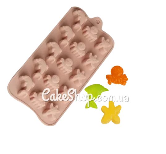 ⋗ Силиконовая форма Морские обитатели, 15 шт купить в Украине ➛ CakeShop.com.ua, фото