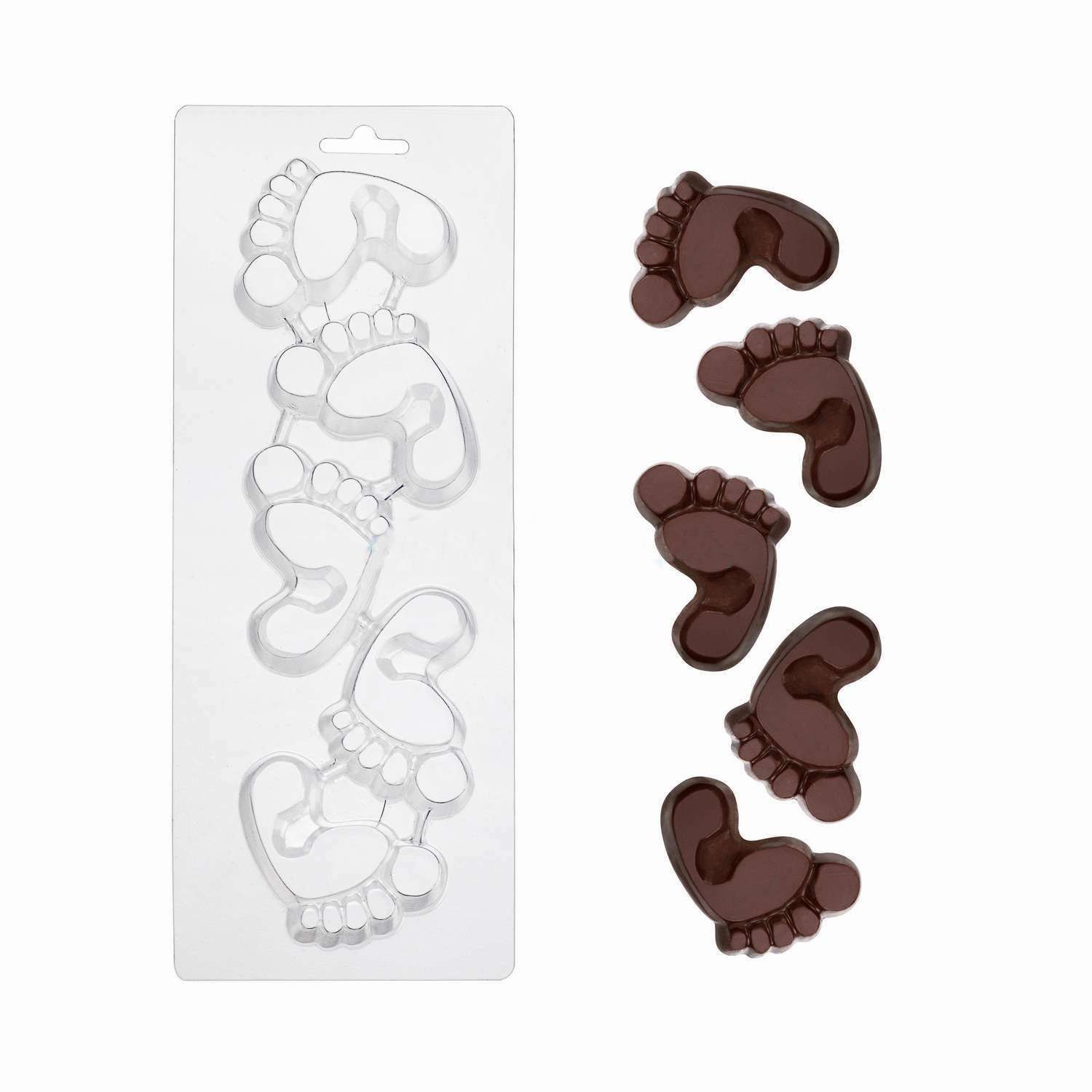 ⋗ Пластикова форма для шоколаду Ступня малюка купити в Україні ➛ CakeShop.com.ua, фото