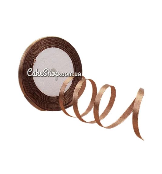 ⋗ Стрічка атласна Коричнева купити в Україні ➛ CakeShop.com.ua, фото
