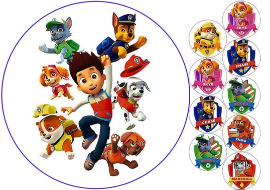 ⋗ Вафельна картинка Щенячий патруль 3 купити в Україні ➛ CakeShop.com.ua, фото
