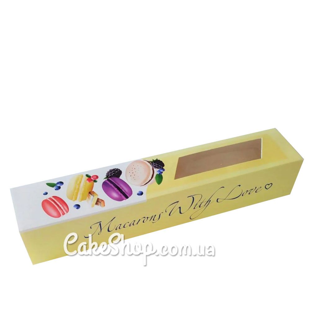 ⋗ Коробка на 10 макаронс Macarons, 30х6х5 см купити в Україні ➛ CakeShop.com.ua, фото