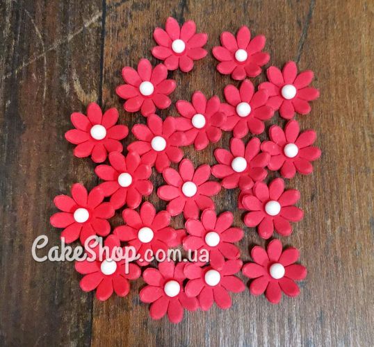 ⋗ Цукрові фігурки Маргаритка Преміум моно червона купити в Україні ➛ CakeShop.com.ua, фото