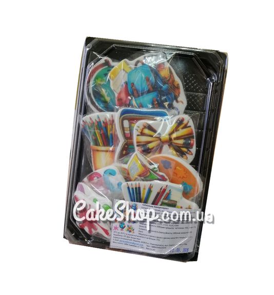 ⋗ Сахарные фигурки топеры MAXI Школьный канцелярия ТМ ДомК купить в Украине ➛ CakeShop.com.ua, фото