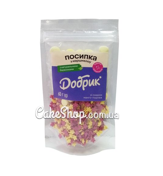 ⋗ Посипка фігурна зі смаком Манго-порічка та маршмелоу Добрик, 60 г купити в Україні ➛ CakeShop.com.ua, фото