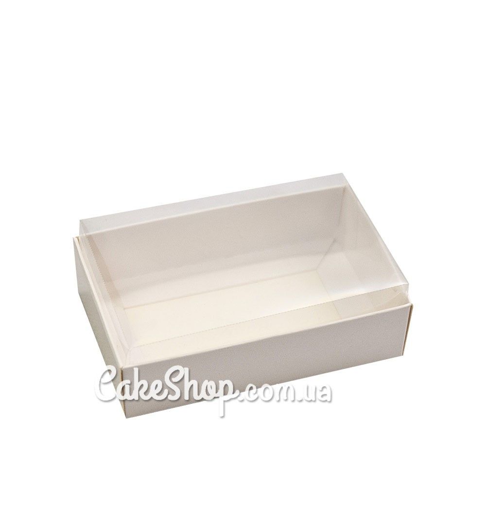 ⋗ Коробка с прозрачной крышкой Белая, 9,5х6х3 см купить в Украине ➛ CakeShop.com.ua, фото