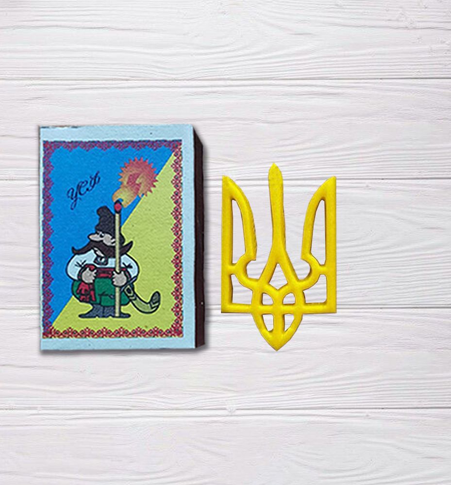 Силиконовый молд Герб Украины 3 (тризуб) - фото