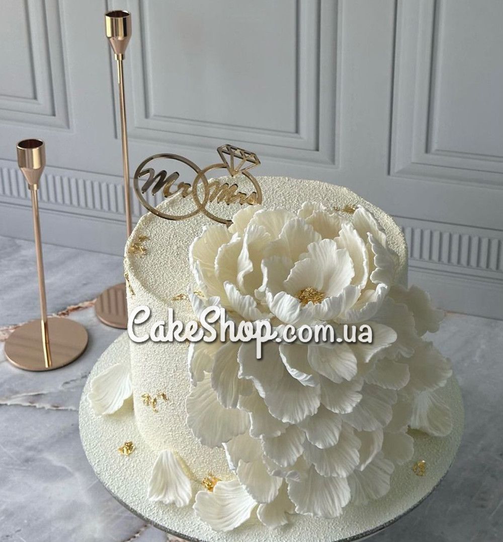 ⋗ Цукрові фігурки Пелюстки білі ТМ Іриска купити в Україні ➛ CakeShop.com.ua, фото