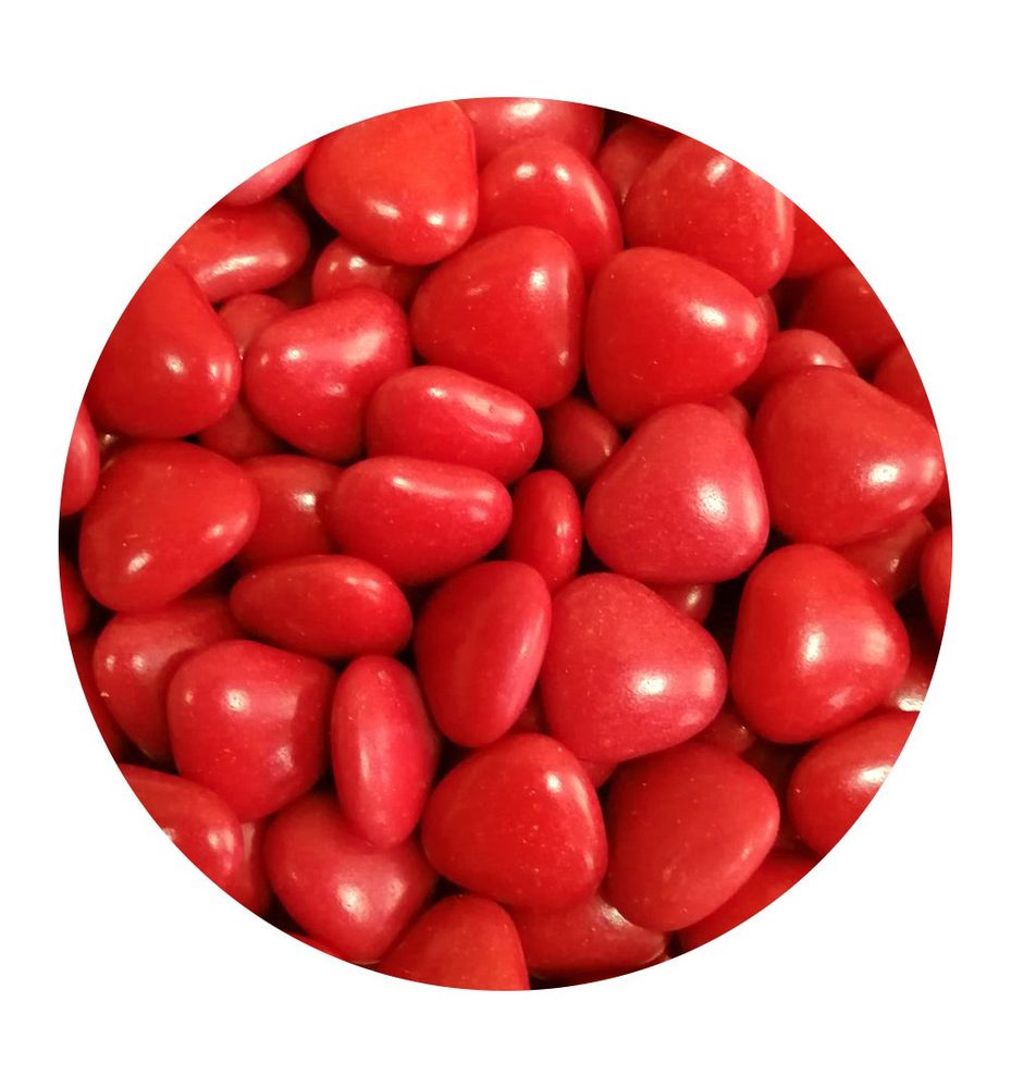 Декор шоколадный Сердца красные, 50 г - фото