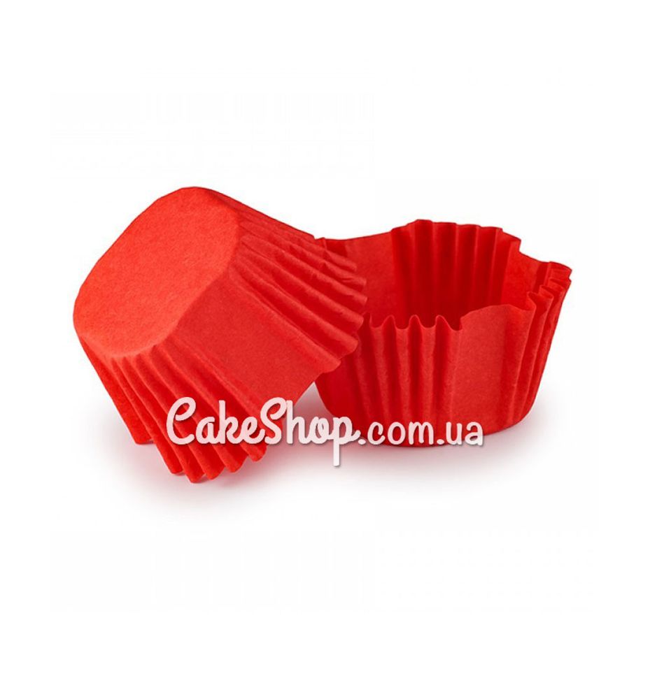 Бумажные формы для конфет и десертов 2,7х2,2 красные 50 шт. - фото