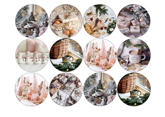 ⋗ Сахарная картинка Новый год на капкейки 2 купить в Украине ➛ CakeShop.com.ua, фото