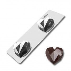 Пластиковая форма для шоколада Рубиновое сердце - фото