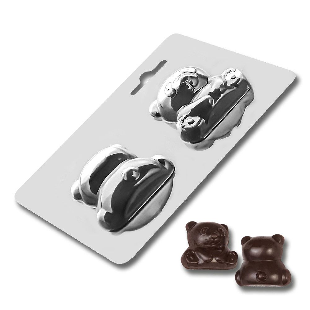 Пластикова форма для шоколаду Панда - фото