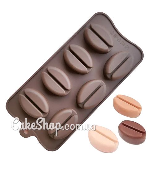 ⋗ Силиконовая форма Кофейные зерна, 5 см купить в Украине ➛ CakeShop.com.ua, фото