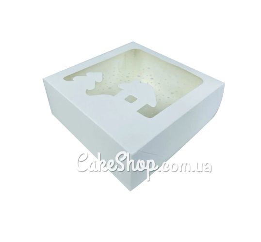 ⋗ Коробка для пряників з будиночком Біла, 15х15х6 см купити в Україні ➛ CakeShop.com.ua, фото