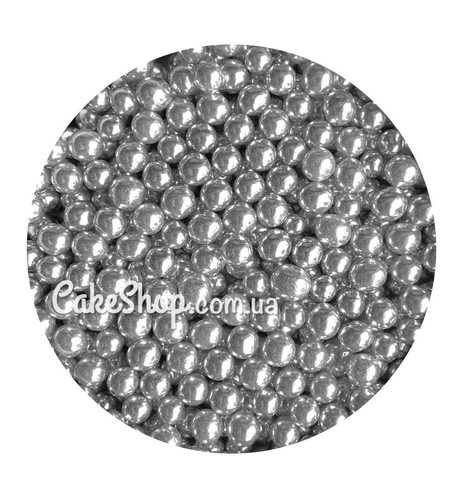 Посипка Кульки Срібні 5 мм, 50 г - фото