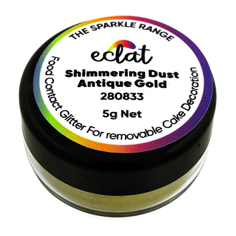 ⋗ Глиттер Eclat Shimmering Dust Antique Gold, 5 г купить в Украине ➛ CakeShop.com.ua, фото