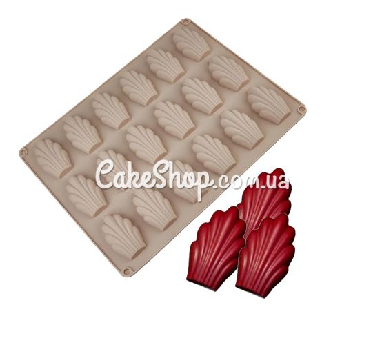 ⋗ Силиконовая форма для печенья Мадлен 2, 18 шт купить в Украине ➛ CakeShop.com.ua, фото