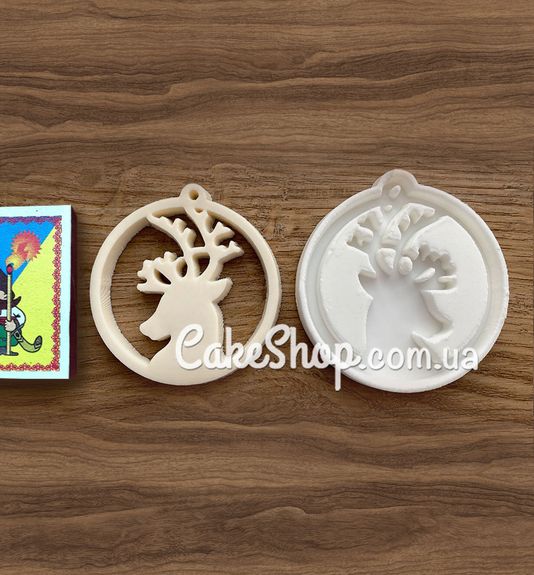 ⋗ Силіконовий молд Новорічний куля олень 2 купити в Україні ➛ CakeShop.com.ua, фото