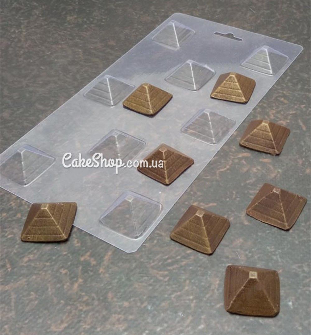 ⋗ Пластиковая форма для конфет Пирамидка купить в Украине ➛ CakeShop.com.ua, фото