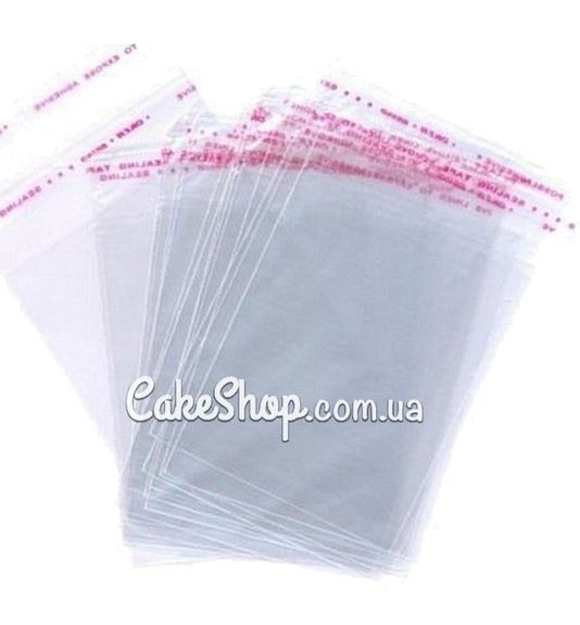 ⋗ Пакеты прозрачные с клейкой лентой для упаковки 9х16 см, 100 шт. купить в Украине ➛ CakeShop.com.ua, фото