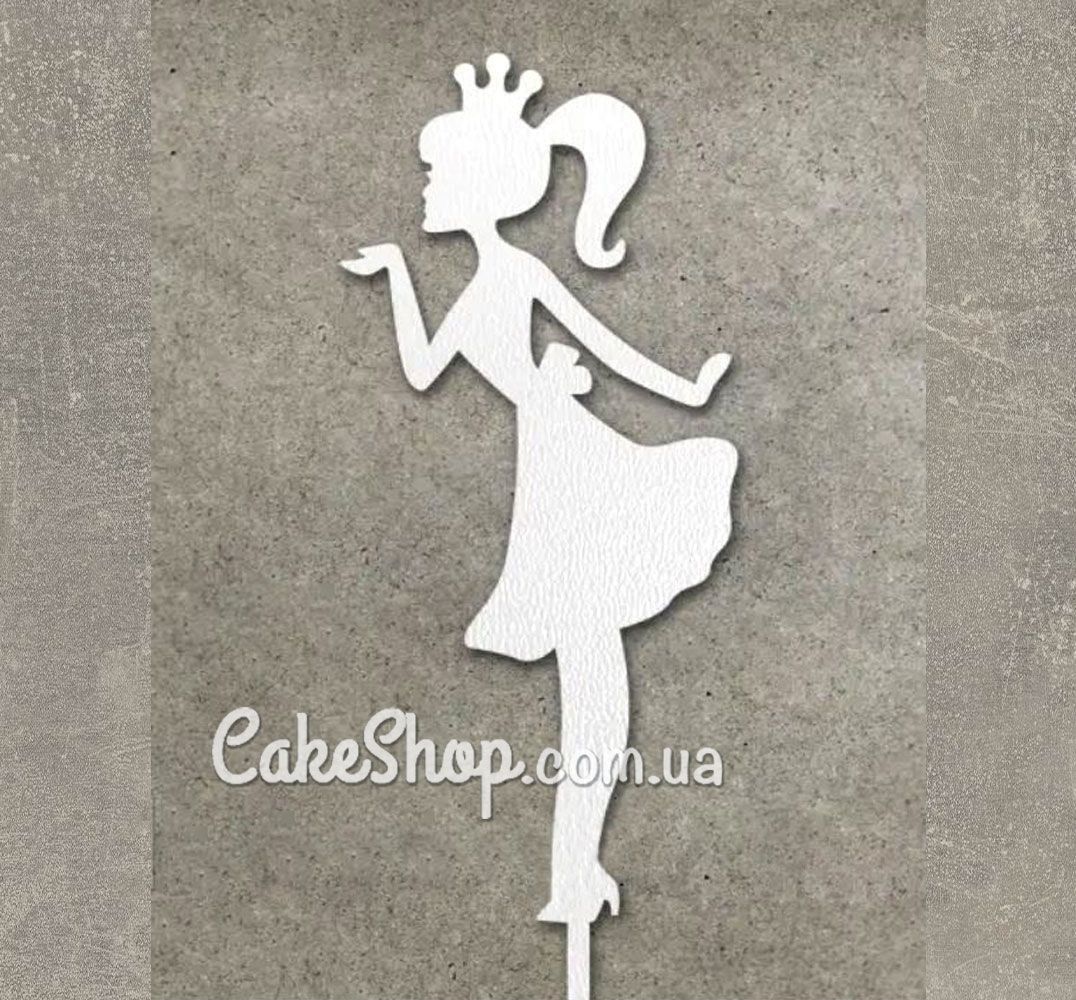 ⋗ Топпер Девушка с короной белый купить в Украине ➛ CakeShop.com.ua, фото