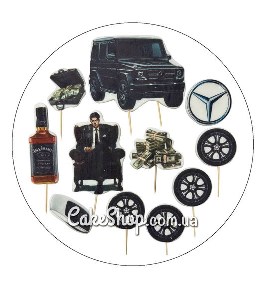 ⋗ Цукрові фігурки топери MAXI Мерседес Гелендваген (Гелік) чорний ТМ ДімК купити в Україні ➛ CakeShop.com.ua, фото