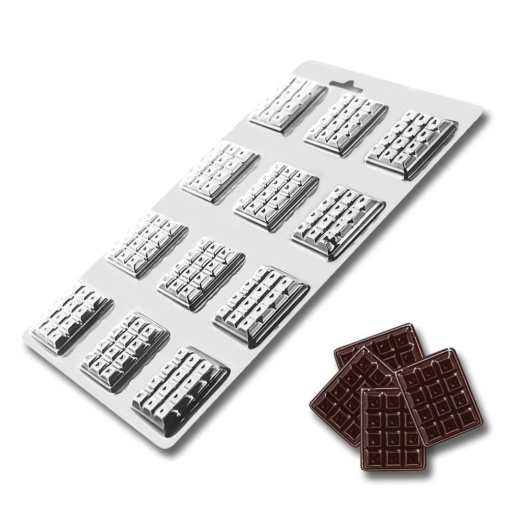 ⋗ Пластикова форма для шоколаду Міні-плитка 2 купити в Україні ➛ CakeShop.com.ua, фото
